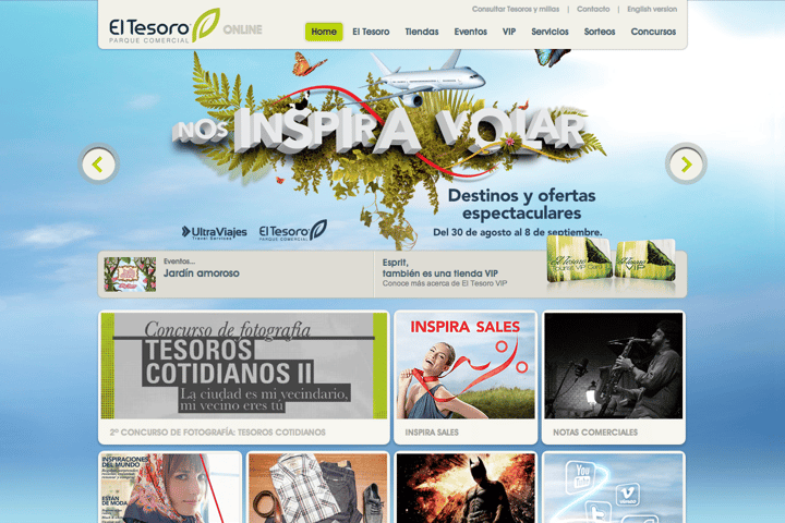 El Tesoro website preview